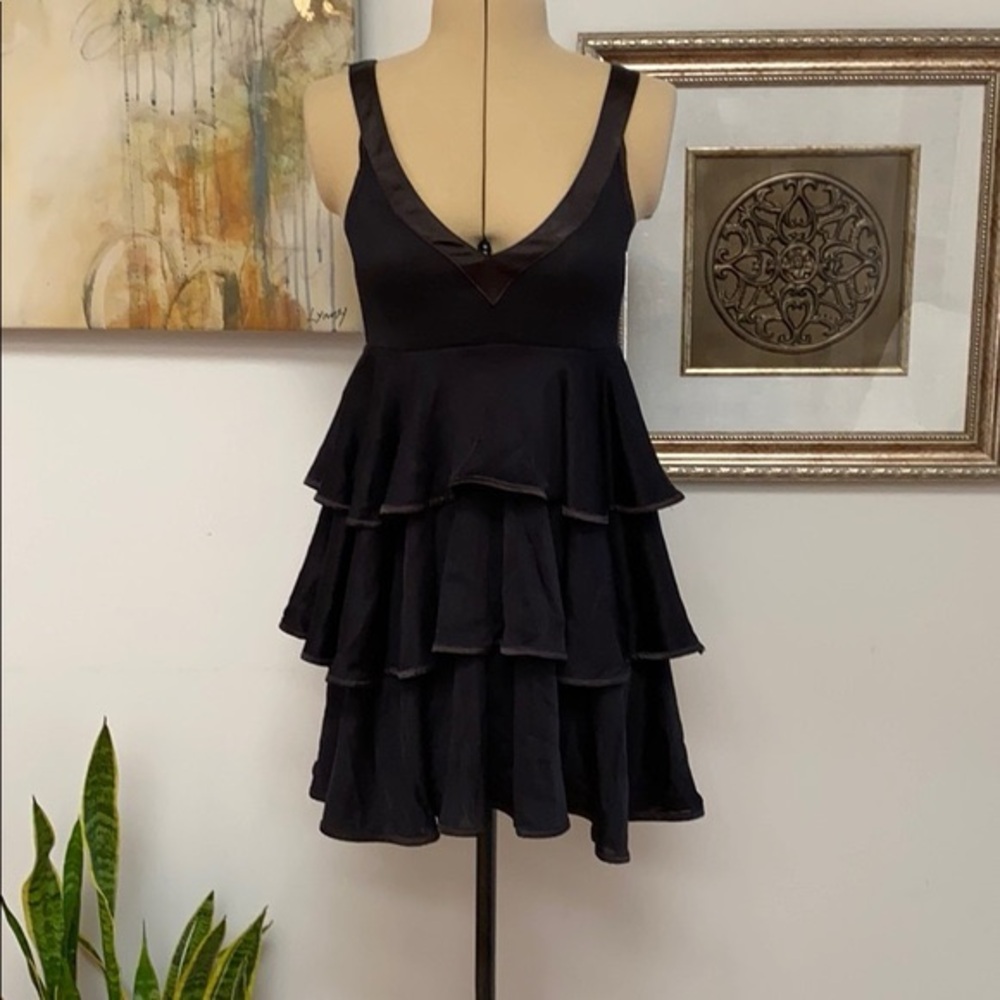 Marciano Black Tiered Dress
